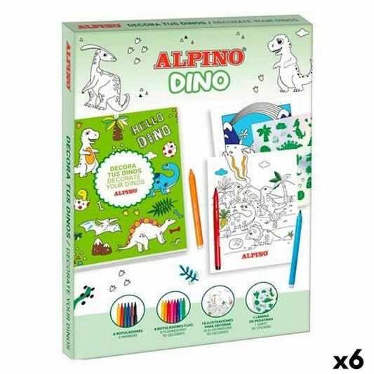 Dibujos para pintar Alpino Dino Multicolor (6 Unidades)  Comprati.