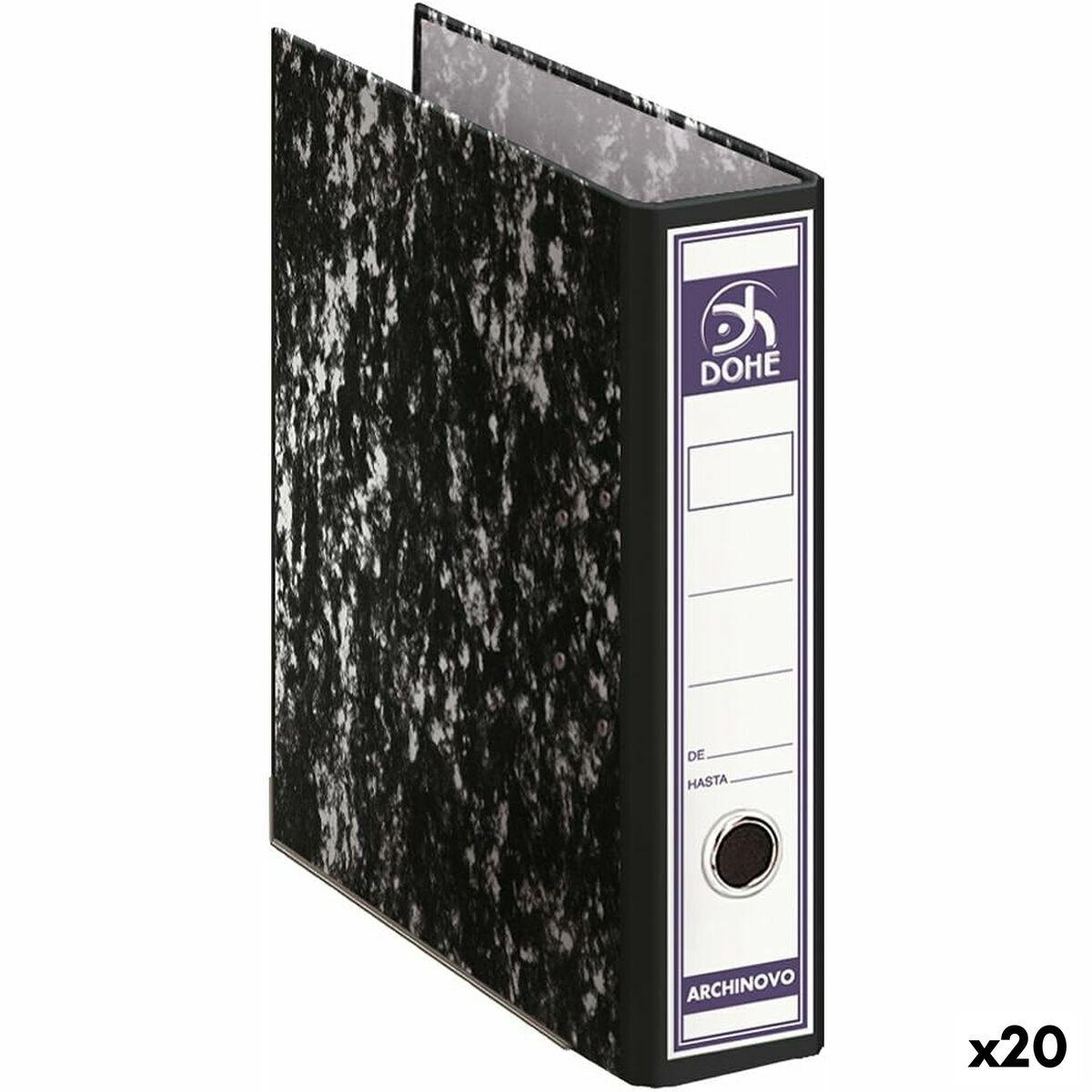 Archivador de Palanca DOHE 28,2 x 31,8 x 7,5 cm Negro (20 Unidades)  Comprati.