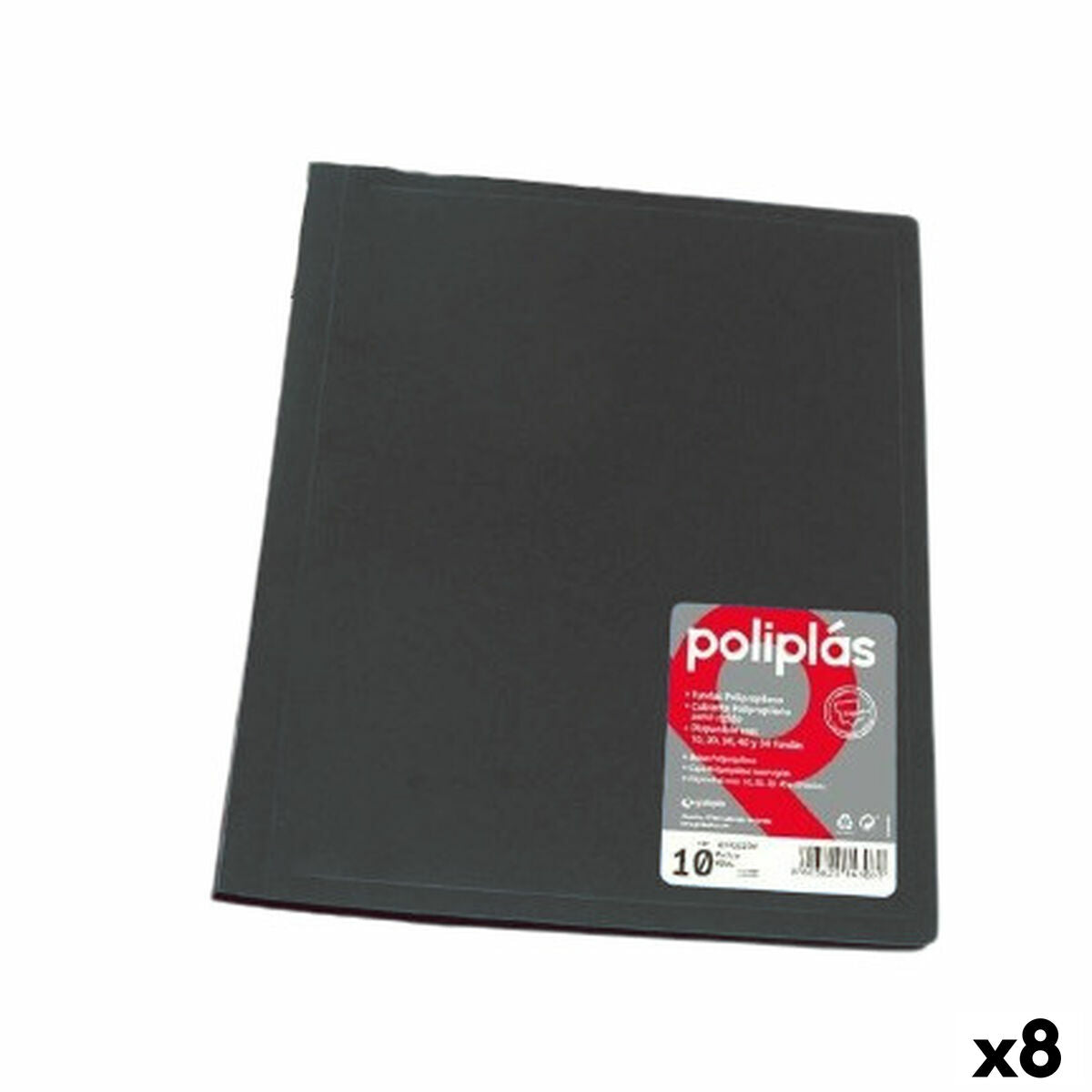 Carpeta Clasificadora Grafoplas Negro A4 (8 Unidades)  Comprati.