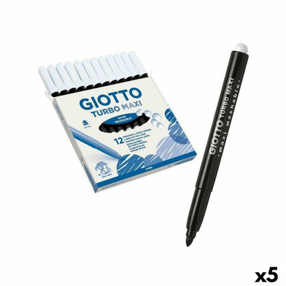 Set de Rotuladores Giotto Turbo Maxi Negro (5 Unidades)  Comprati.