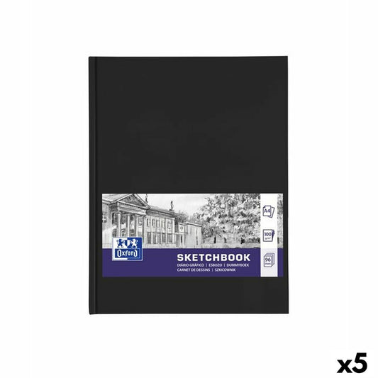 Bloc de dibujo Oxford Negro A4 96 Hojas (5 Unidades)  Comprati.