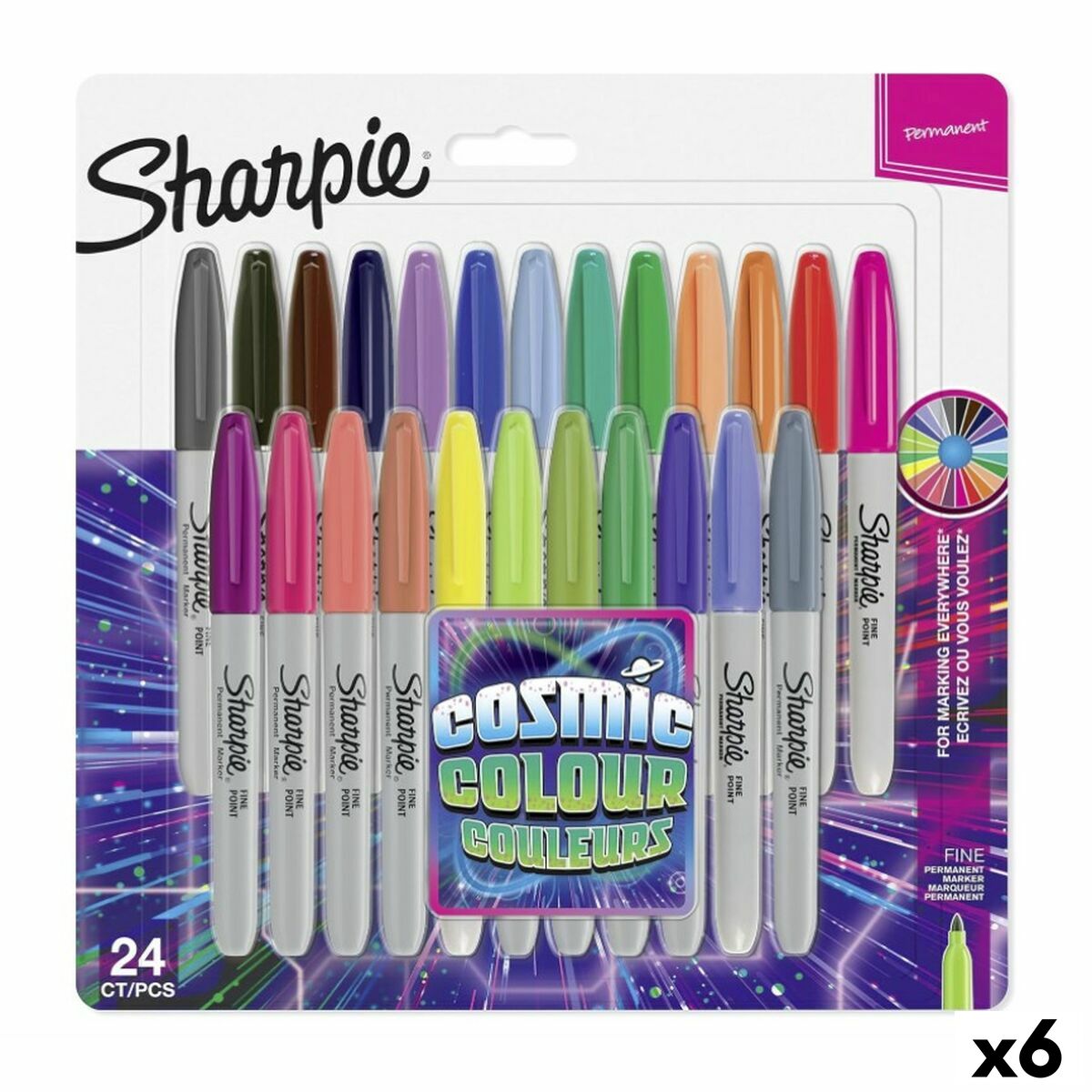 Set de Marcadores Sharpie Cosmic Colour Multicolor (6 Unidades)  Comprati.