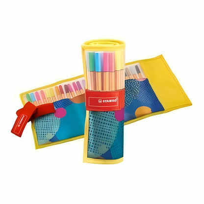 Set de Rotuladores Stabilo Point 88 Multicolor Enrollable Estuche enrollable (5 Unidades)  Comprati.