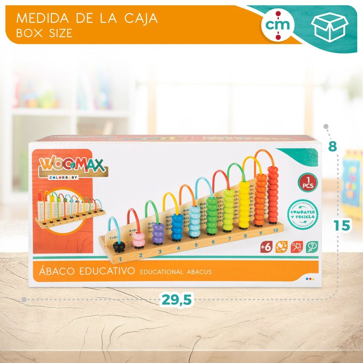 Juego Educativo Woomax 28,5 x 14,5 x 7,5 cm (6 Unidades)  Comprati.