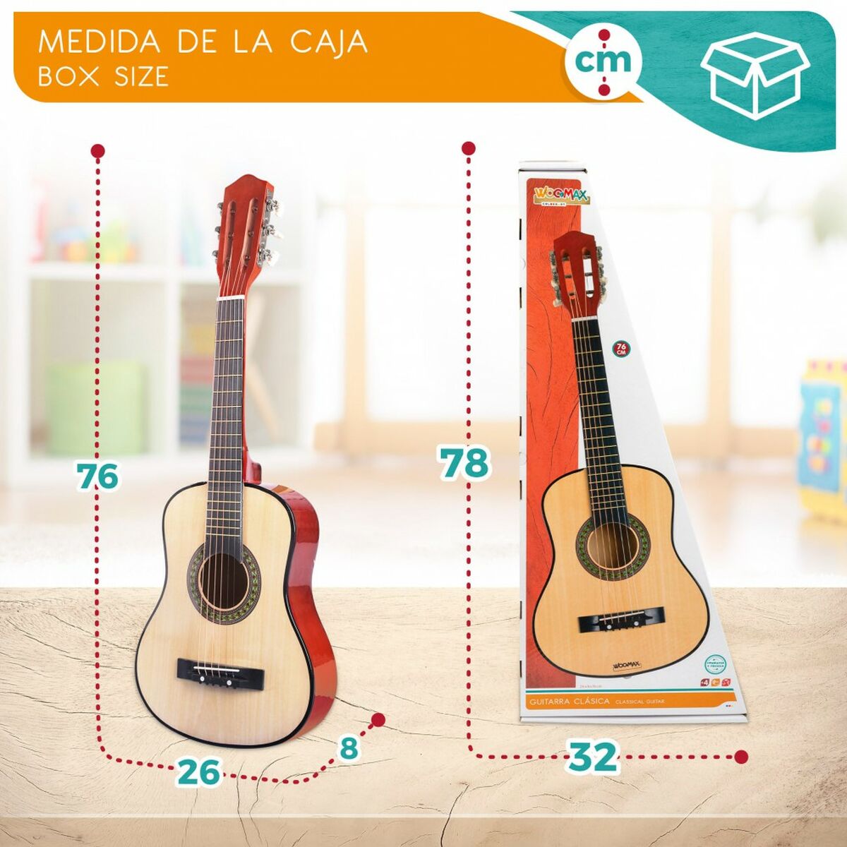 Guitarra Infantil Woomax 76 cm  Comprati.