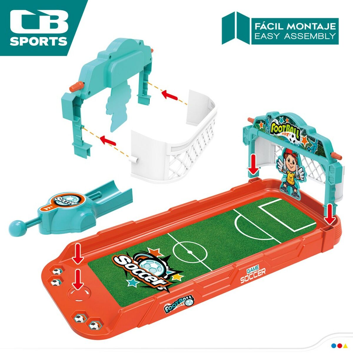 Juego de puntería Colorbaby Fútbol 33,5 x 18,5 x 63 cm (4 Unidades)  Comprati.