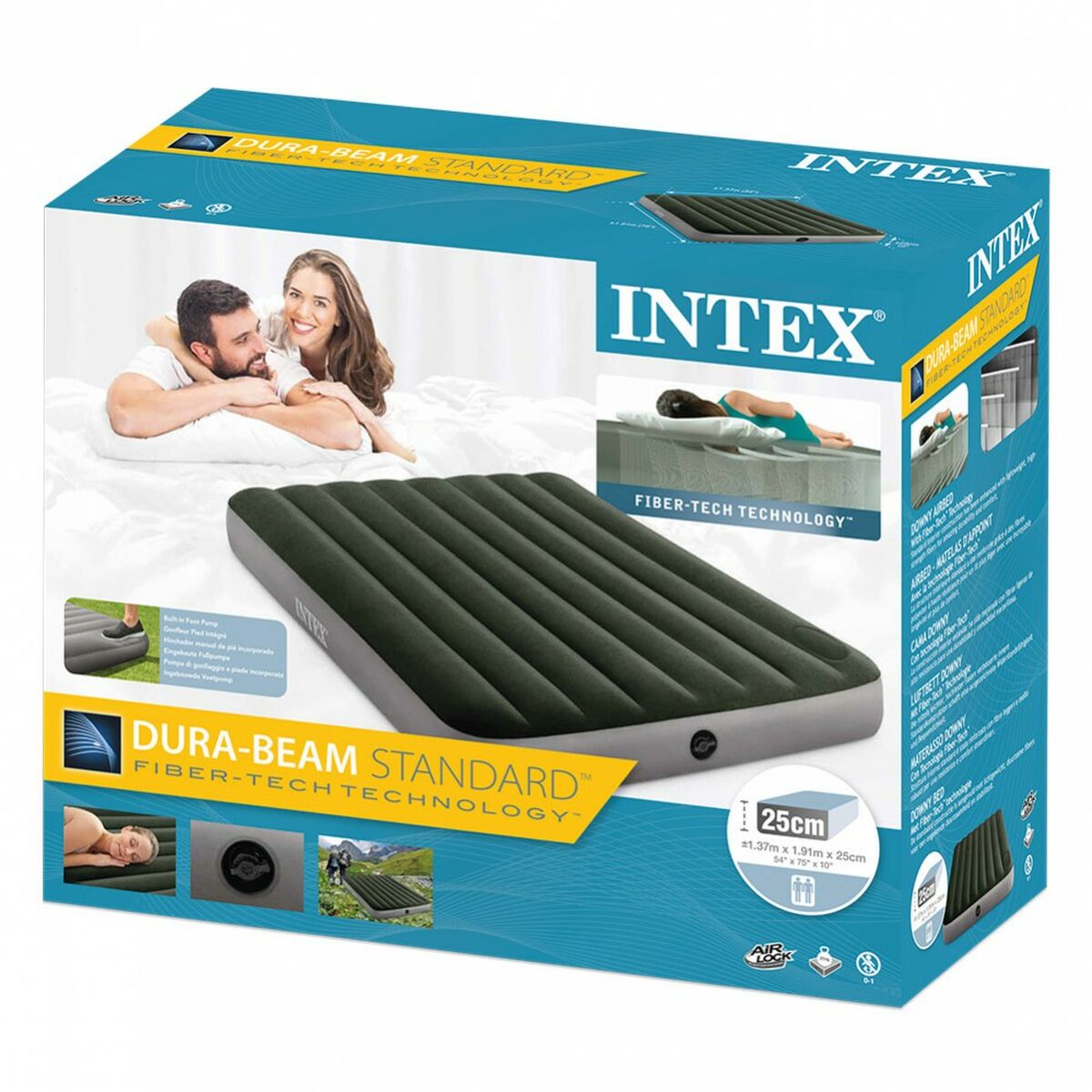 Colchón Hinchable Intex 137 x 25 x 191 cm (3 Unidades)  Comprati.