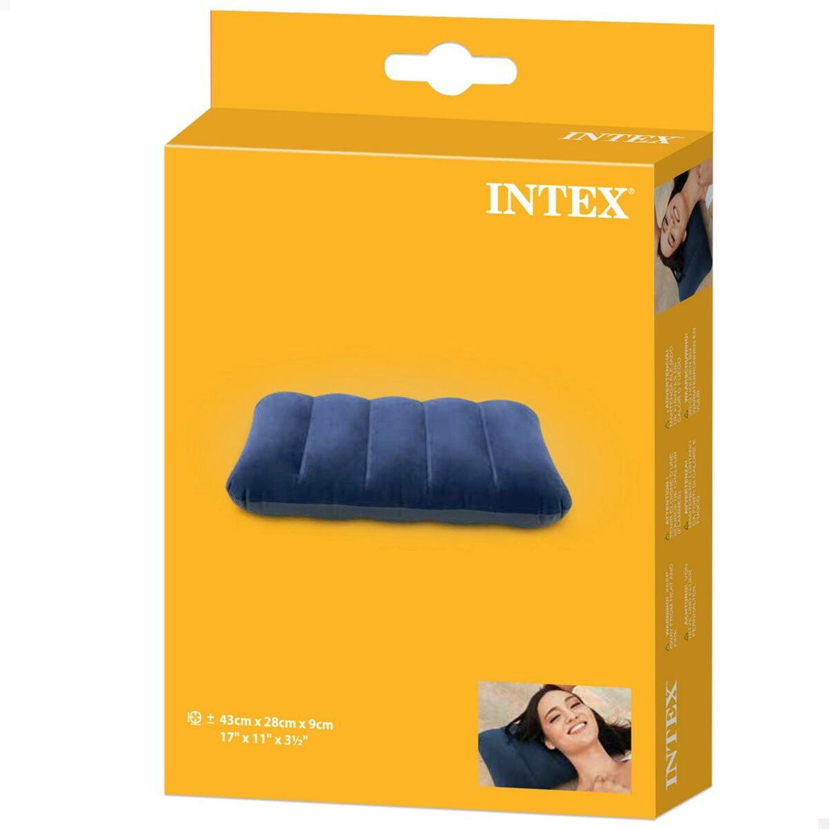 Almohada Intex Downy Pillow Hinchable Azul 43 x 9 x 28 cm (24 Unidades)  Comprati.