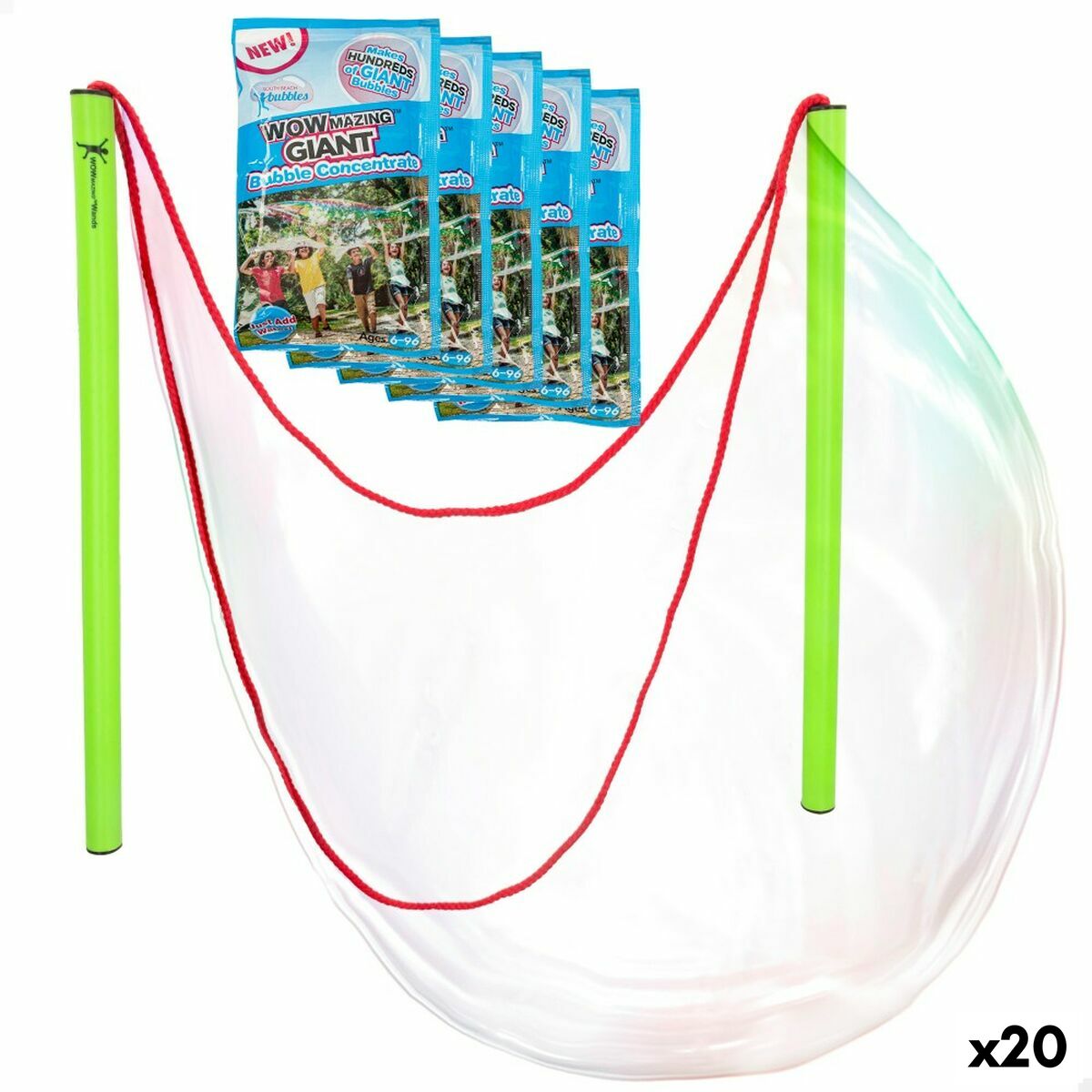 Juego de Pompas de Jabón WOWmazing 41 cm (20 Unidades)  Comprati.