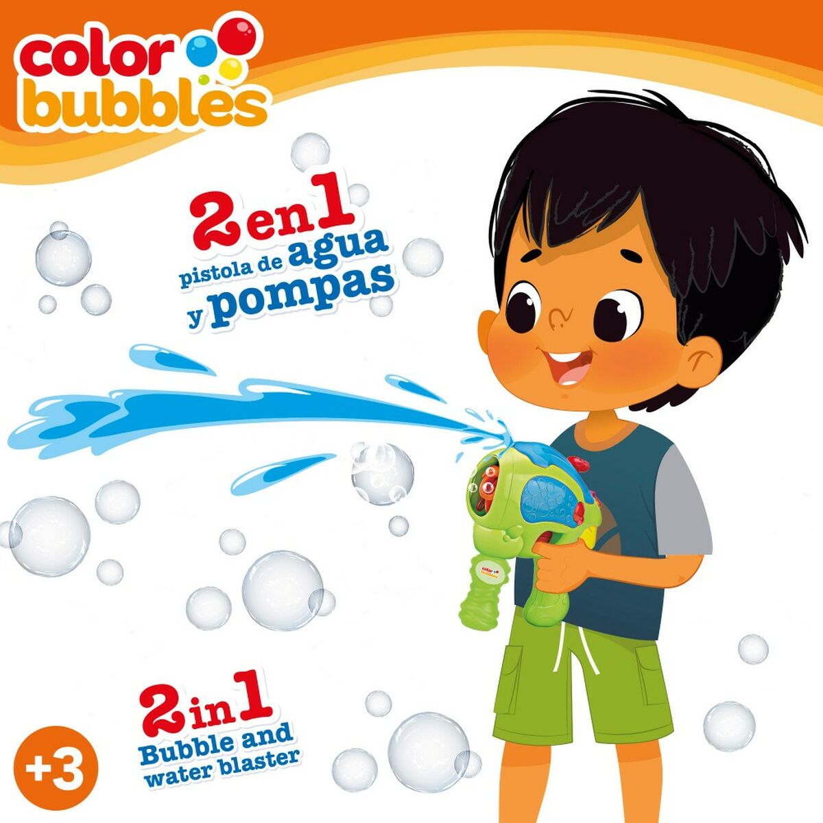 Juego de Pompas de Jabón Colorbaby Verde Pistola 118 ml 20,5 x 23,5 x 8,5 cm (2 Unidades)  Comprati.