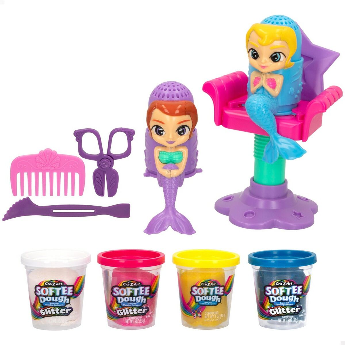 Juego de Plastilina Cra-Z-Art Softee Dough Pelo sirenas (4 Unidades)  Comprati.