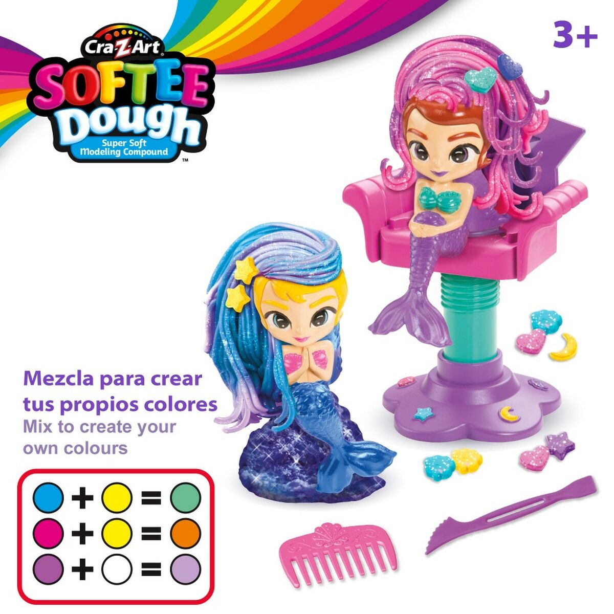 Juego de Plastilina Cra-Z-Art Softee Dough Pelo sirenas (4 Unidades)  Comprati.